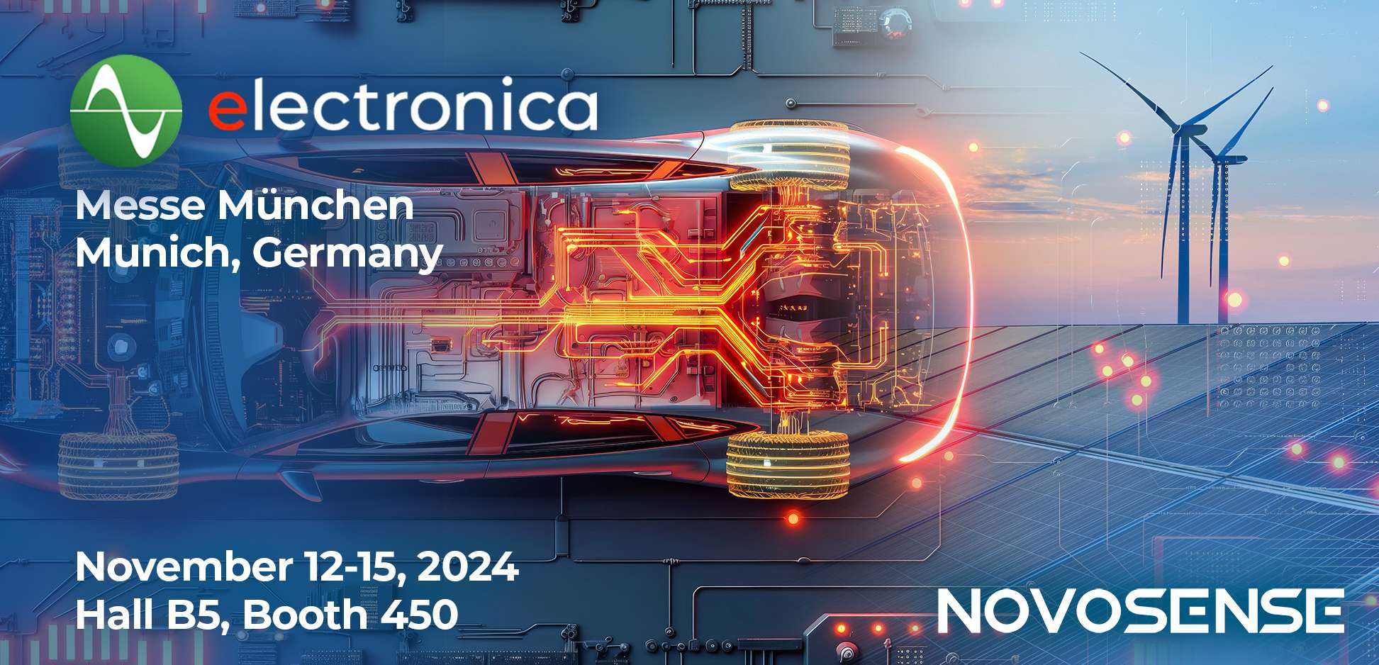 NOVOSENSEは、インテリジェントカー、電動化、産業制御に関する最新の研究開発成果をelectronica 2024に発表